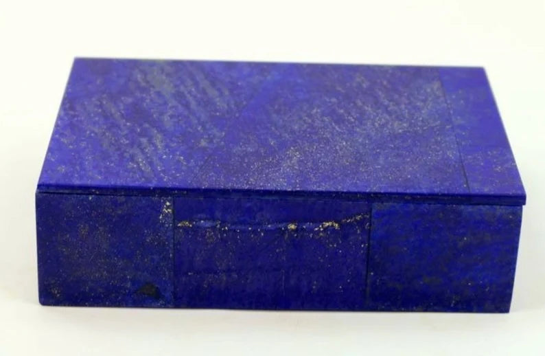 Handmade Royal Blue Lapis Lazuli Jewellery Box – Afghanistan