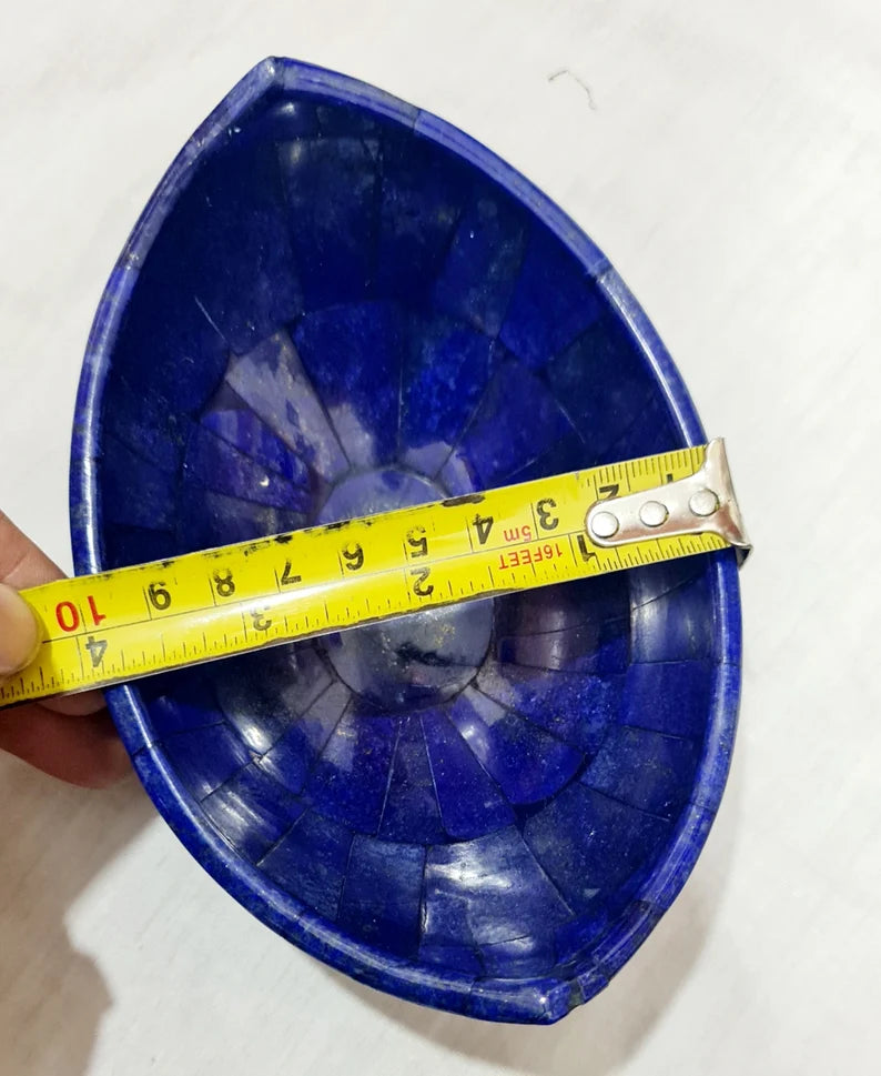 Handmade Royal Blue Lapis Lazuli with Jade Bowl – Afghanistan