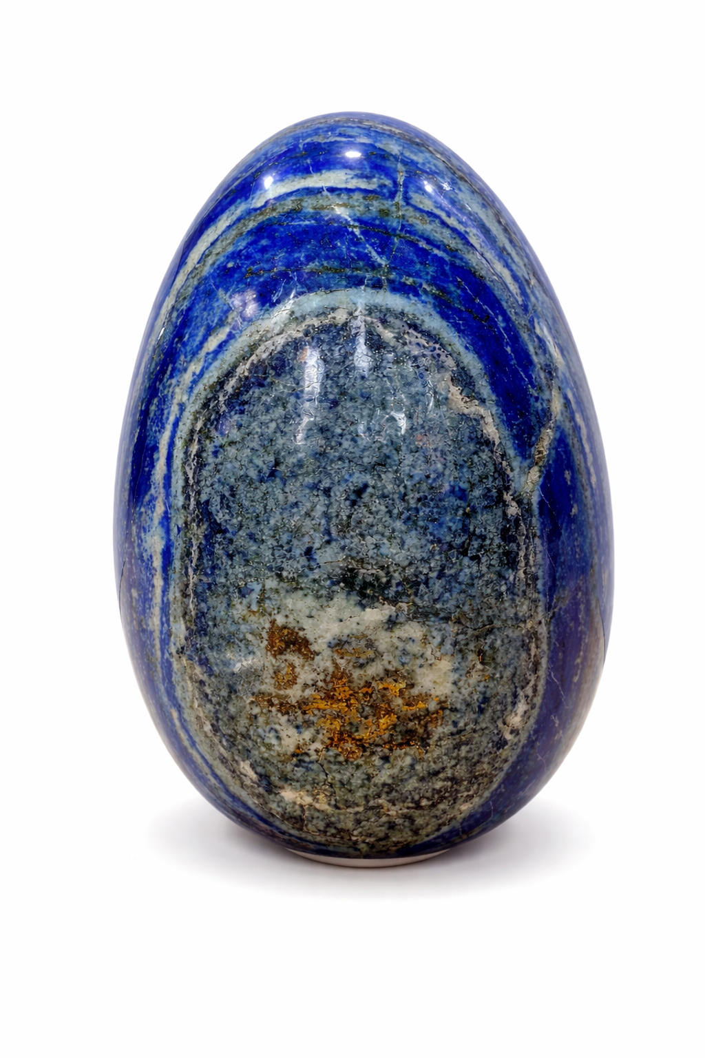 13.440 kg XXL Museum-Size High-Grade Lapis Lazuli Polished Egg with Golden Pyrite Origin: Afghanistan