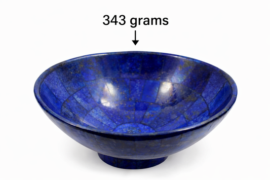 343 Gram Lapis Lazuli Bowl – Handmade from Badakhshan, Afghanistan