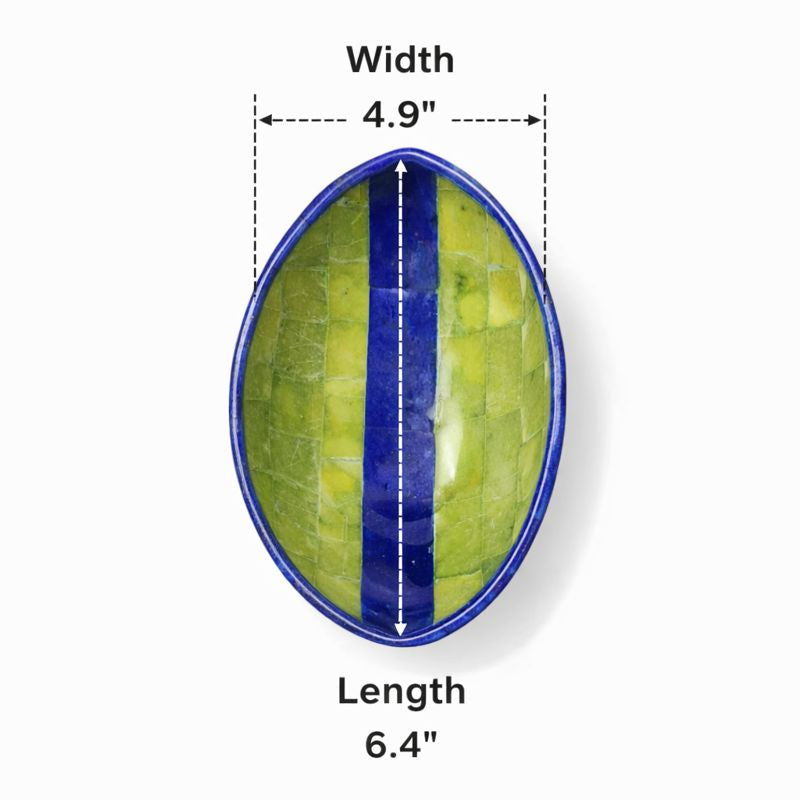 Handmade Royal Blue Lapis Lazuli with Jade Bowl – Afghanistan