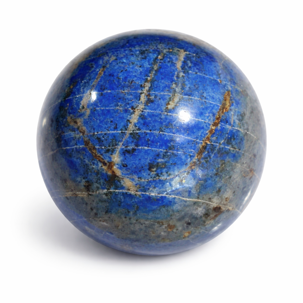 AAA Grade Handmade Royal Blue Madani Lapis Lazuli with Pyrite Polished Healing Sphere