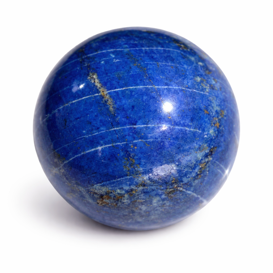 AAA Grade Handmade Royal Blue Madani Lapis Lazuli with Pyrite Polished Healing Sphere