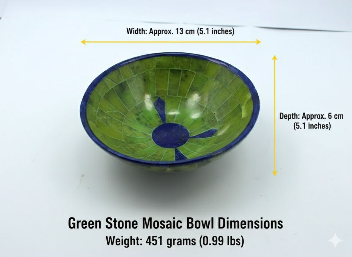 Handmade Royal Blue Lapis Lazuli with Jade Bowl – Afghanistan