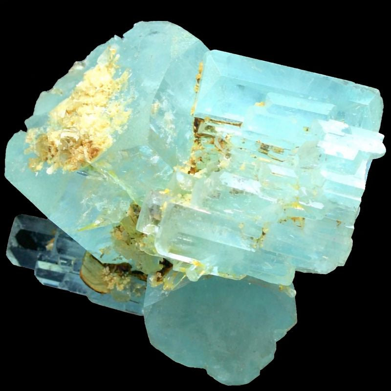 609 g High-Grade Terminated Gemmy Natural Sky Blue Aquamarine Crystal Cluster