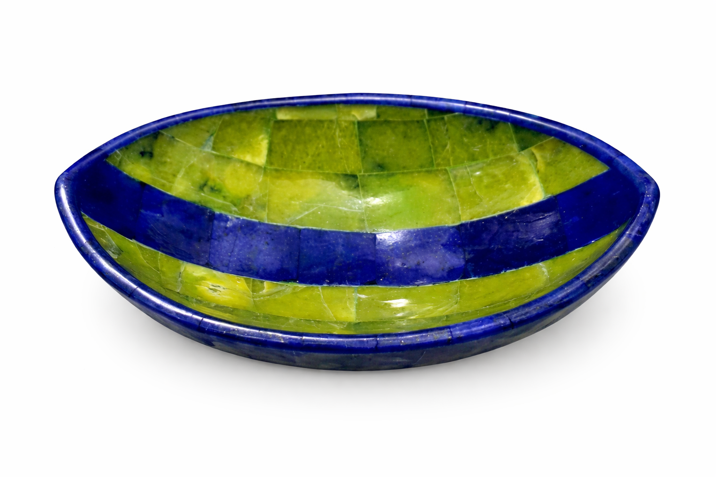 Handmade Royal Blue Lapis Lazuli with Jade Bowl – Afghanistan