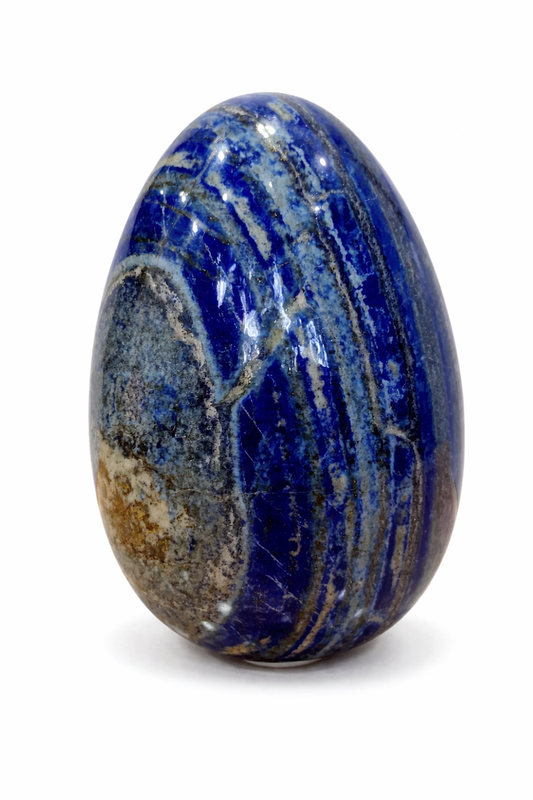 13.440 kg XXL Museum-Size High-Grade Lapis Lazuli Polished Egg with Golden Pyrite Origin: Afghanistan