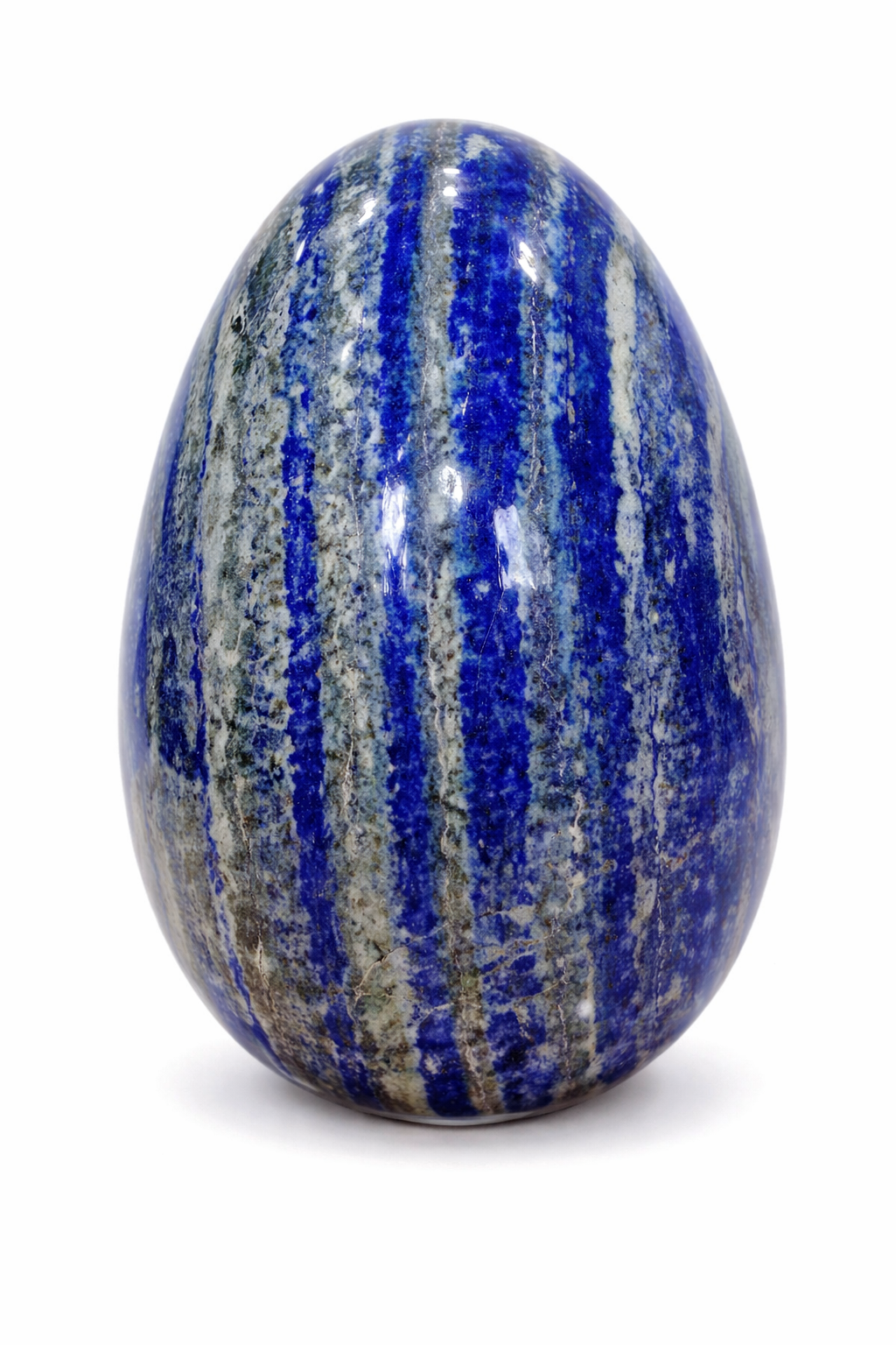13.440 kg XXL Museum-Size High-Grade Lapis Lazuli Polished Egg with Golden Pyrite Origin: Afghanistan