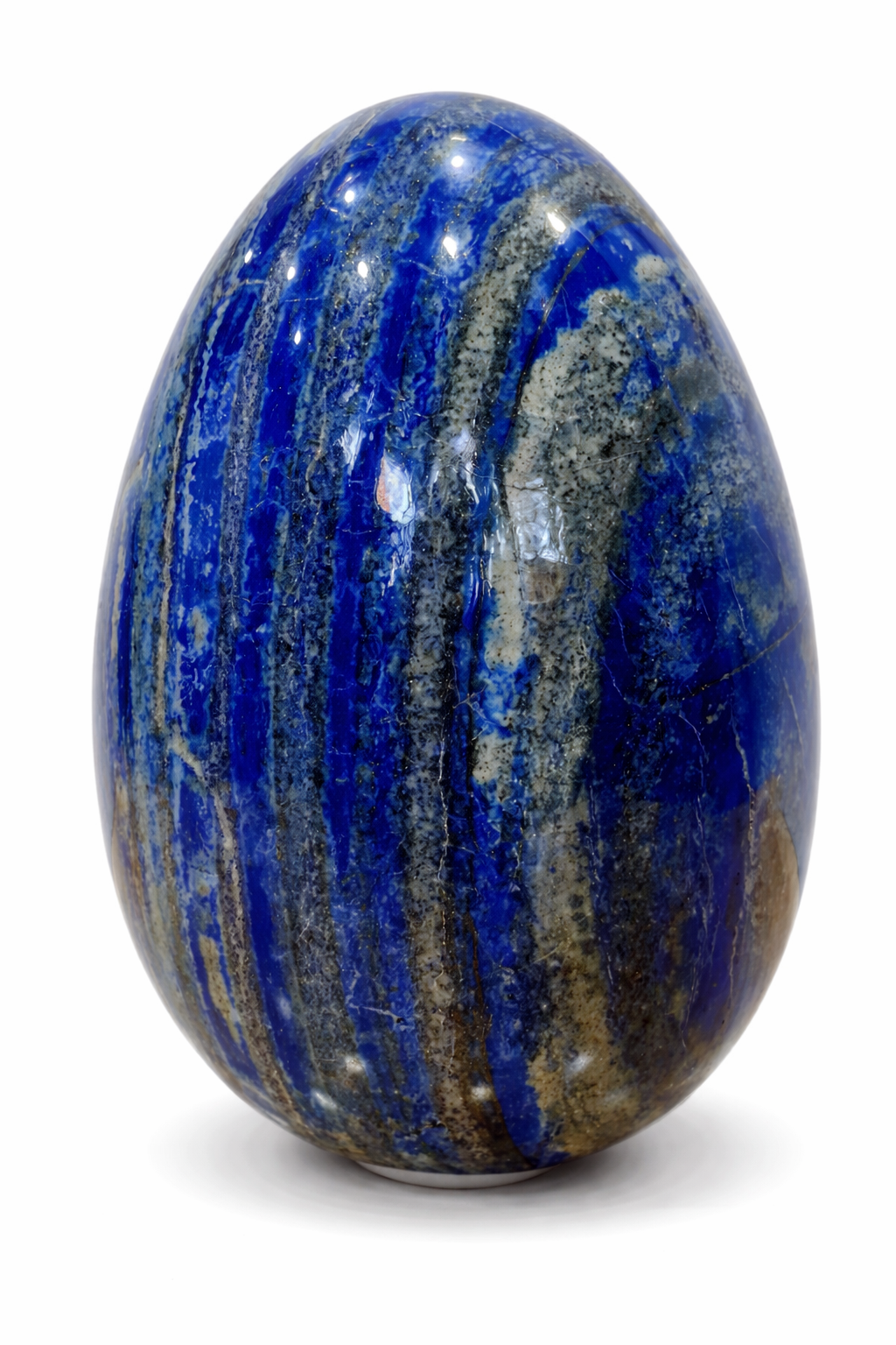 13.440 kg XXL Museum-Size High-Grade Lapis Lazuli Polished Egg with Golden Pyrite Origin: Afghanistan