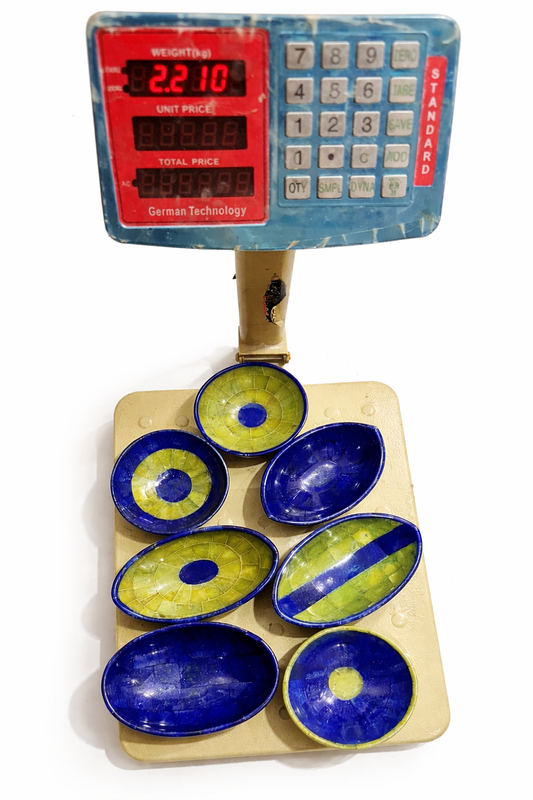 Handmade Royal Blue Lapis Lazuli & Jade Bowls Collection – Afghanistan