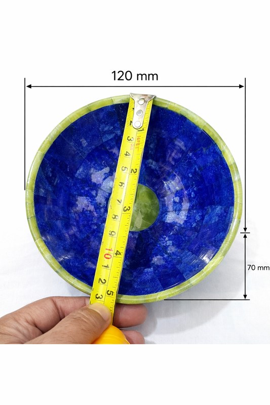 Handmade Royal Blue Lapis Lazuli with Jade Bowl – Afghanistan