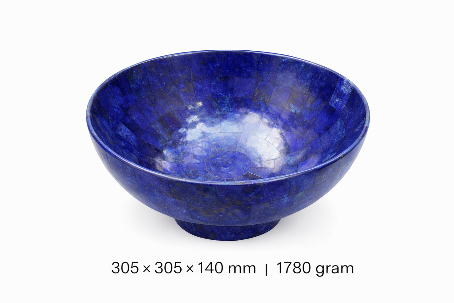 1780 Gram XXL Large High-Quality Lapis Lazuli Bowl – 305 × 305 × 140 mm