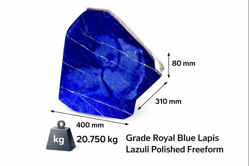20.750 kg AAA+ Grade Royal Blue Lapis Lazuli Polished Freeform – Afghan Origin