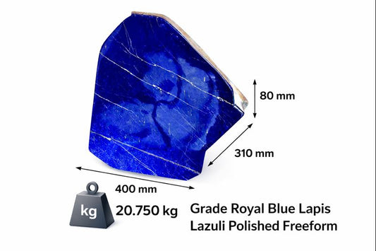 20.750 kg AAA+ Grade Royal Blue Lapis Lazuli Polished Freeform – Afghan Origin