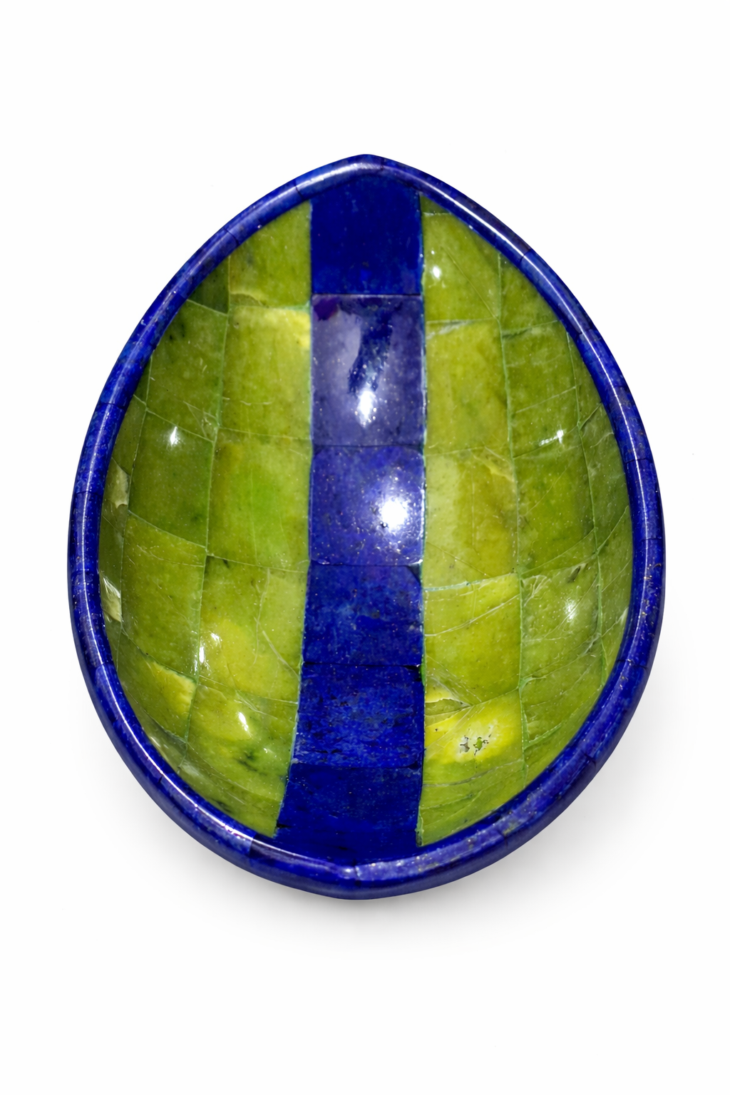 Handmade Royal Blue Lapis Lazuli with Jade Bowl – Afghanistan