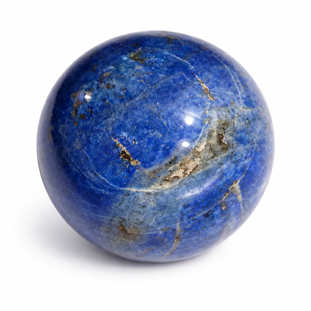 AAA Grade Handmade Royal Blue Madani Lapis Lazuli with Pyrite Polished Healing Sphere