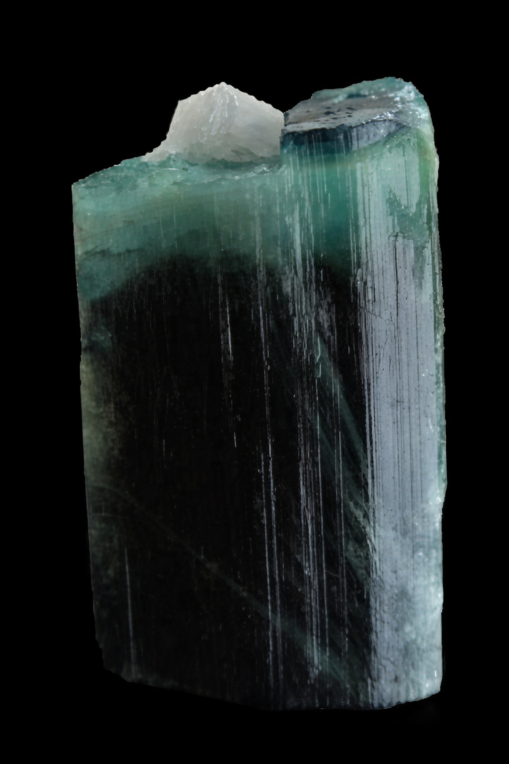 54 gm Terminated Blue Cap Tri Color Tourmaline
