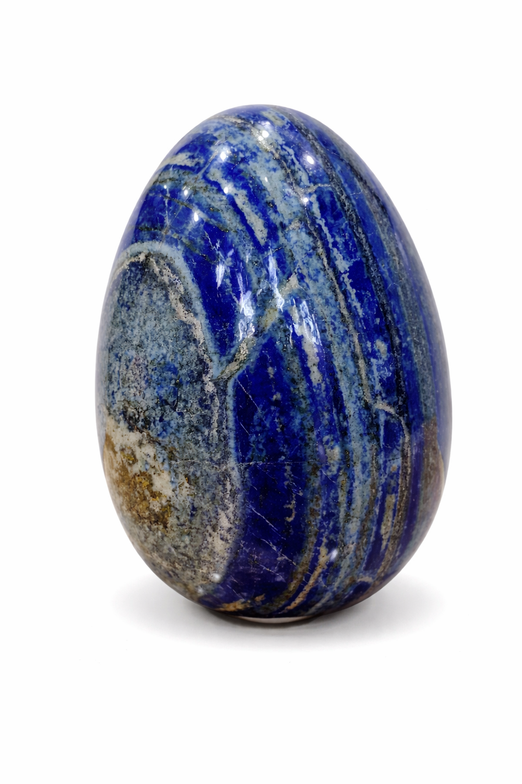13.440 kg XXL Museum-Size High-Grade Lapis Lazuli Polished Egg with Golden Pyrite Origin: Afghanistan
