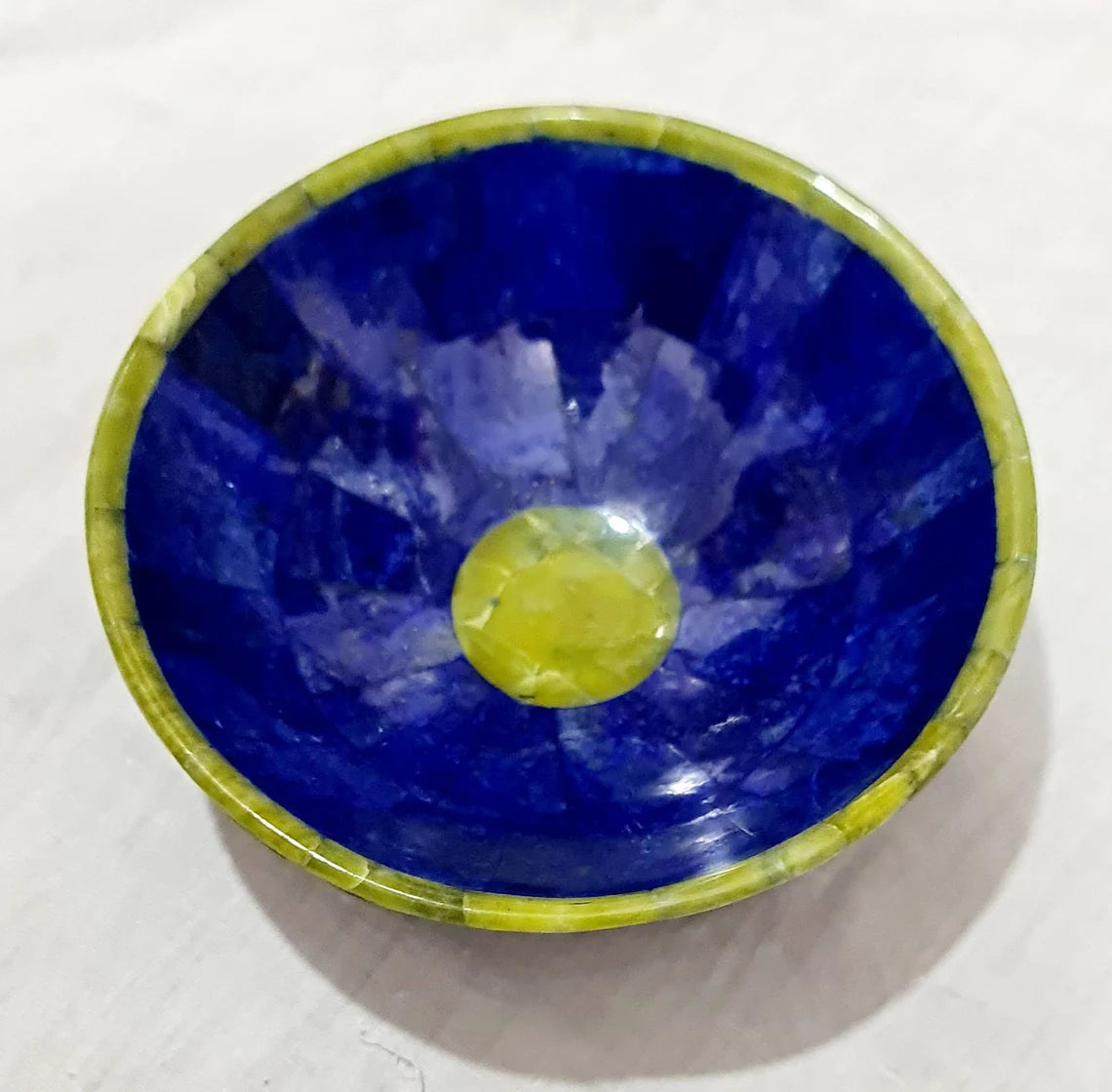 Handmade Royal Blue Lapis Lazuli with Jade Bowl – Afghanistan
