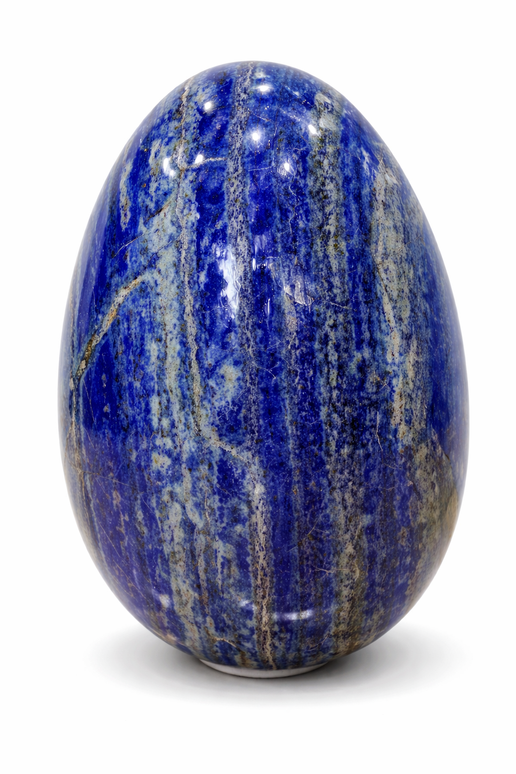 13.440 kg XXL Museum-Size High-Grade Lapis Lazuli Polished Egg with Golden Pyrite Origin: Afghanistan