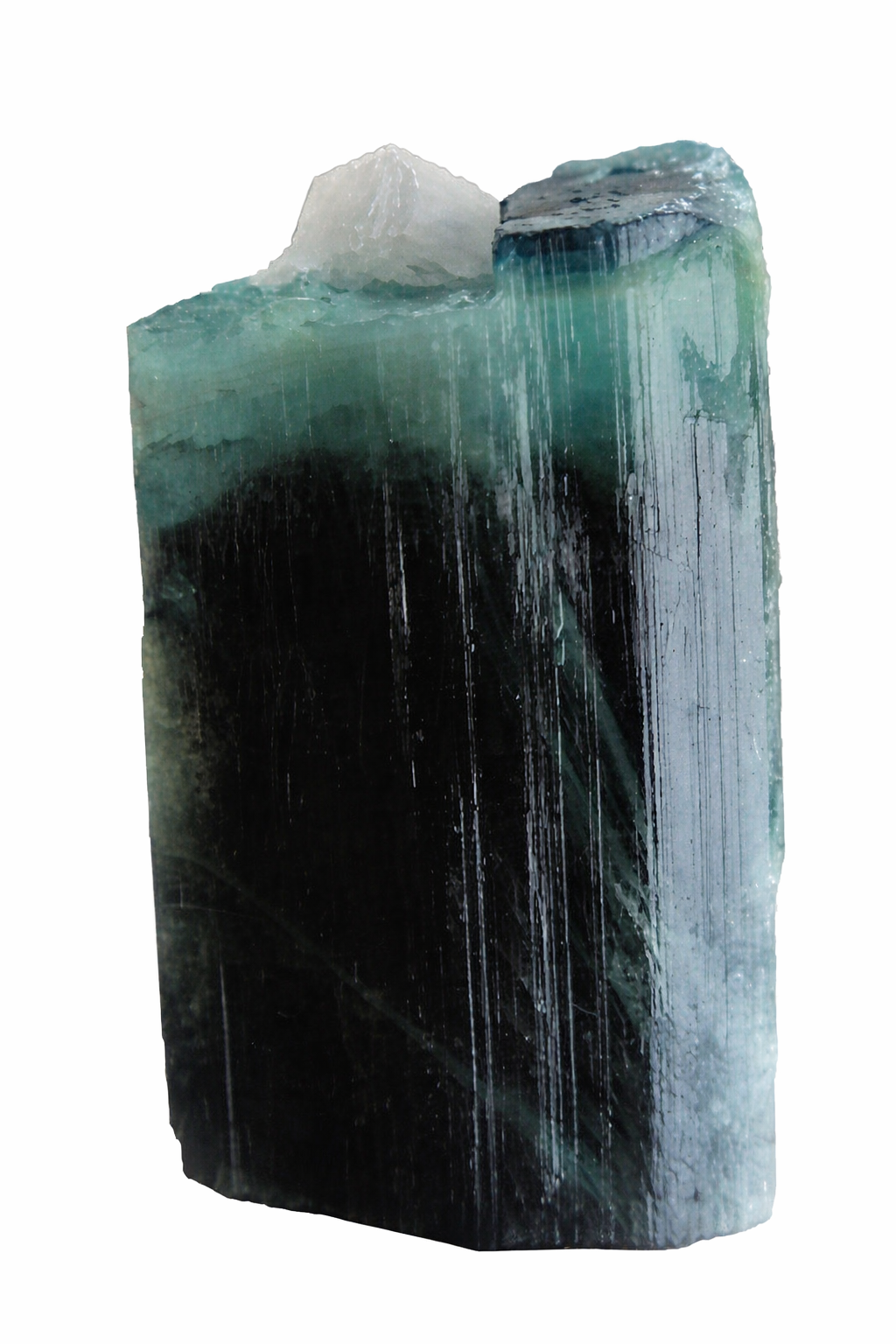 54 gm Terminated Blue Cap Tri Color Tourmaline