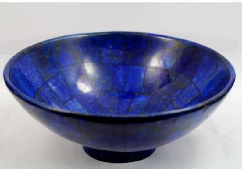 343 Gram Lapis Lazuli Bowl – Handmade from Badakhshan, Afghanistan