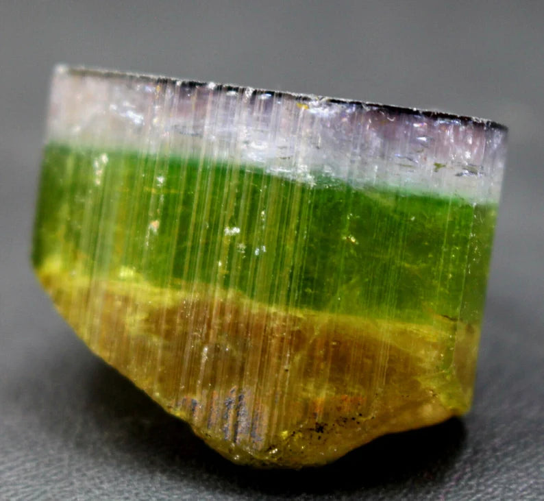 130 CT Terminated Multi-Color Blue Cap Tri-Color Paprok Tourmaline Crystal – Afghanistan