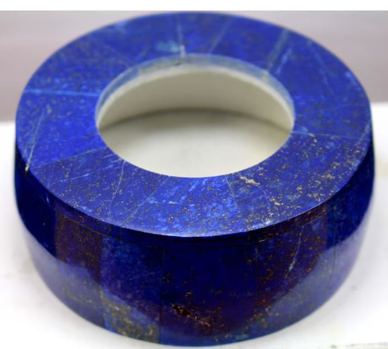 Handmade Royal Blue Lapis Lazuli & Marble Jewelry Box – Decorative