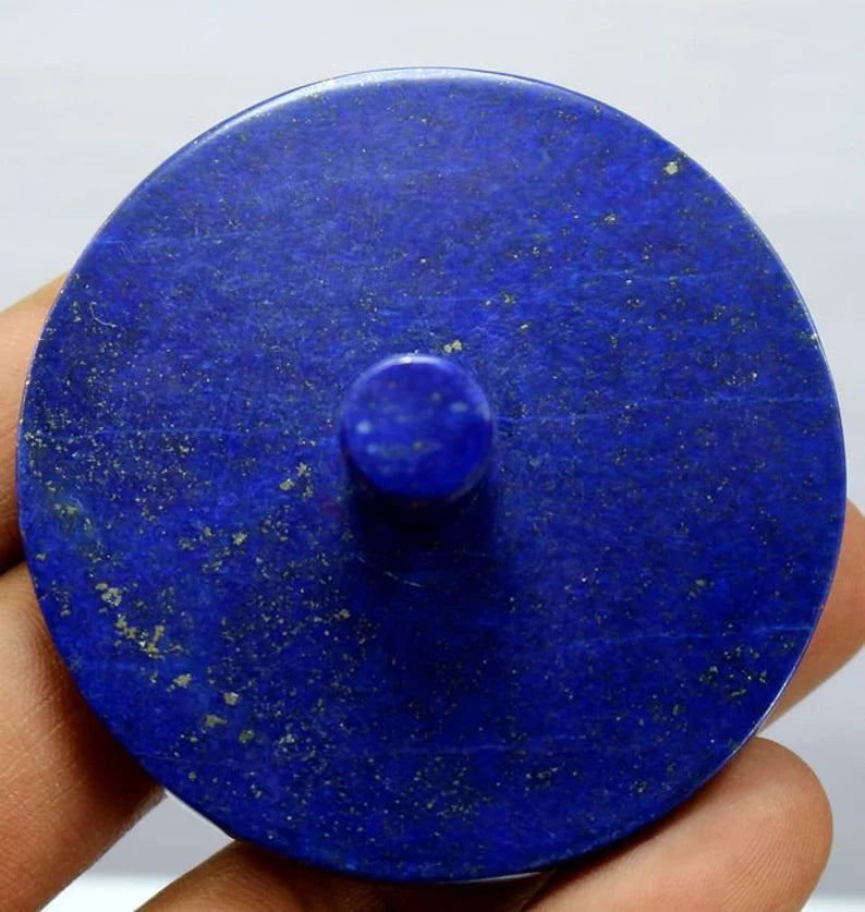 Handmade Royal Blue Lapis Lazuli with Marble Jewelry Box – Decorative Accent