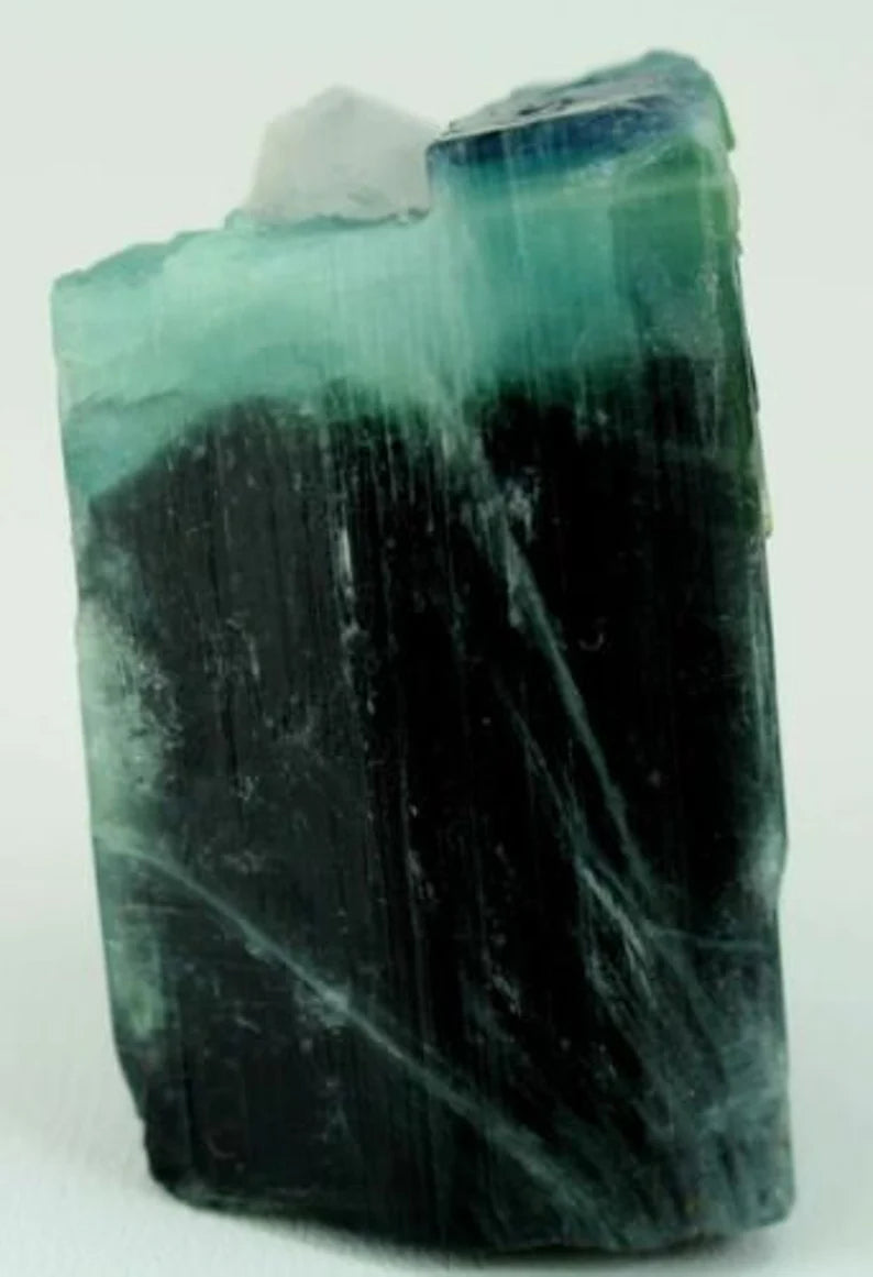 54 gm Terminated Blue Cap Tri Color Tourmaline