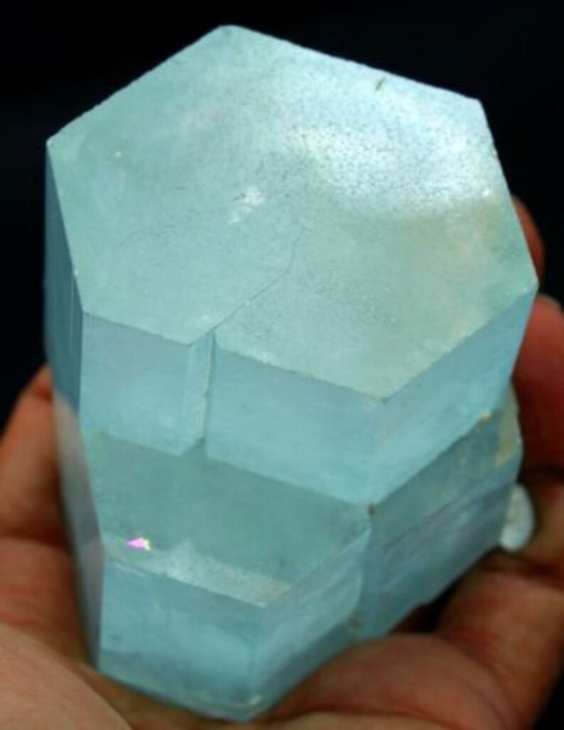 390 Gm Undamaged & Terminated Natural Gemmy Sky Blue Stepped Aquamarine Crystal – Nagar Origin