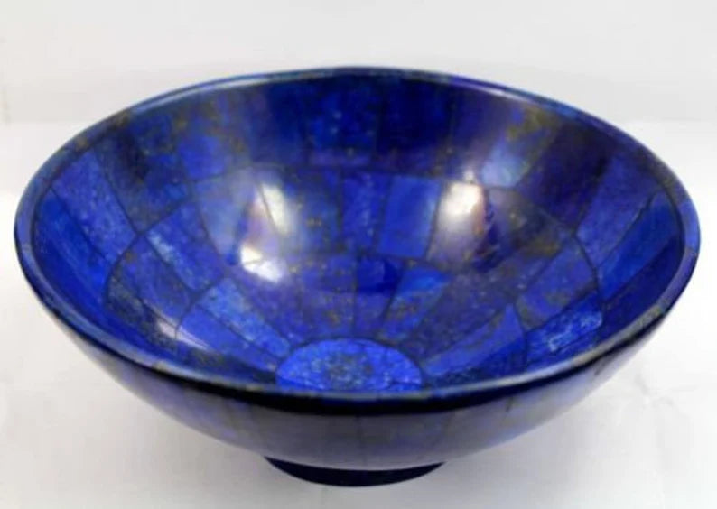 343 Gram Lapis Lazuli Bowl – Handmade from Badakhshan, Afghanistan