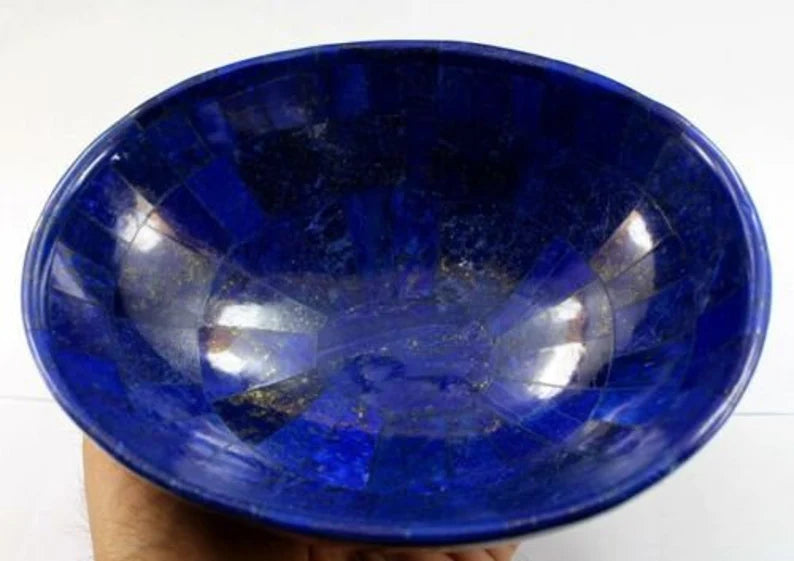 343 Gram Lapis Lazuli Bowl – Handmade from Badakhshan, Afghanistan