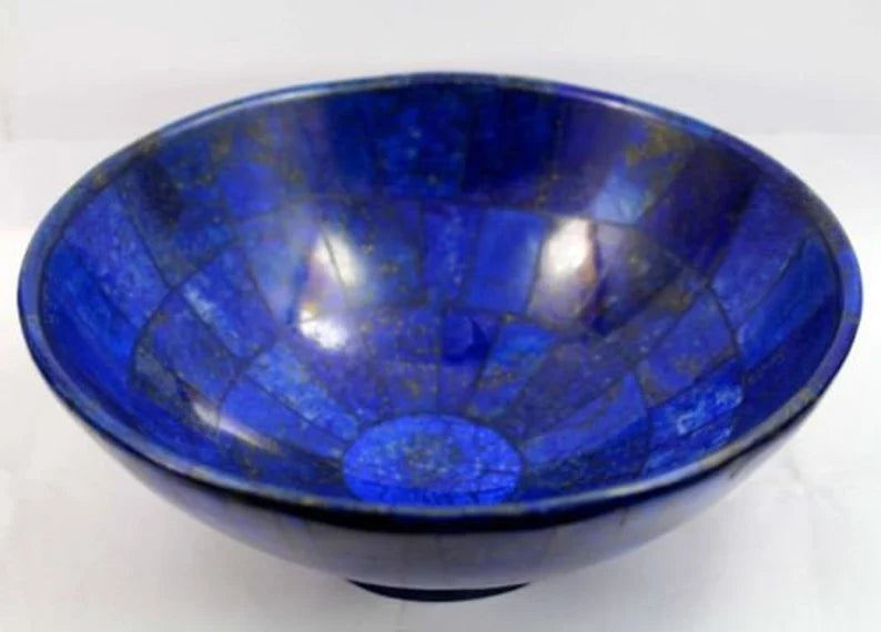 343 Gram Lapis Lazuli Bowl – Handmade from Badakhshan, Afghanistan