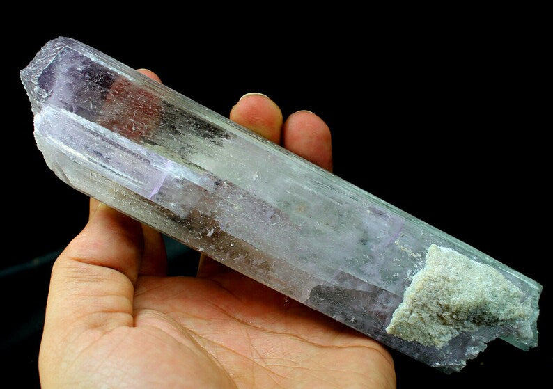 549 gm Natural Terminated V-Shaped Twin Bi-Color Gemmy Kunzite Crystal | Afghanistan