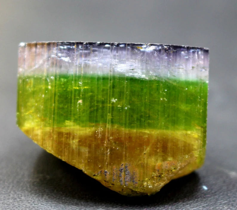 130 CT Terminated Multi-Color Blue Cap Tri-Color Paprok Tourmaline Crystal – Afghanistan