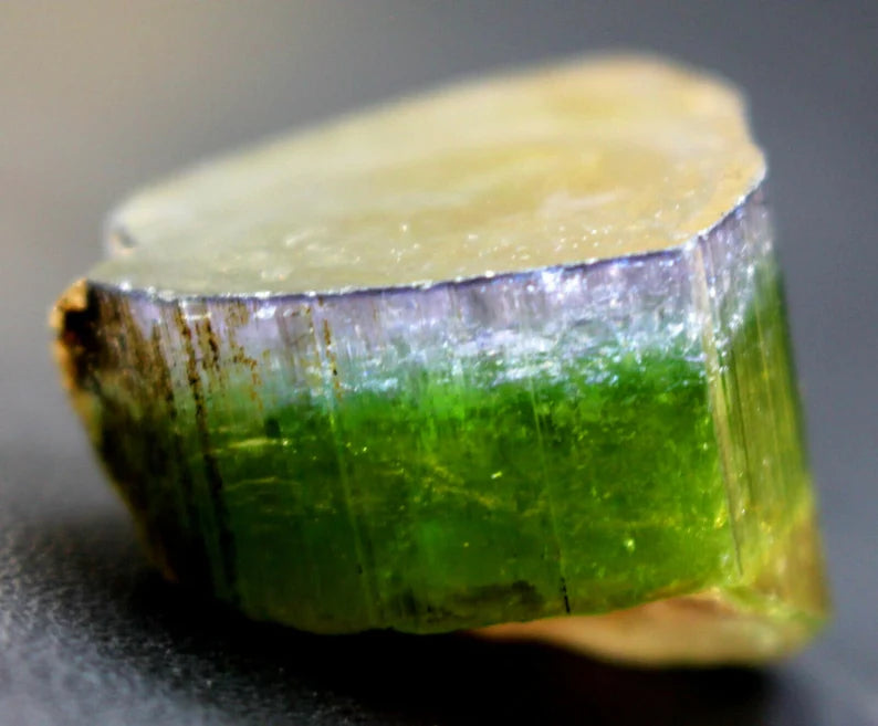 130 CT Terminated Multi-Color Blue Cap Tri-Color Paprok Tourmaline Crystal – Afghanistan