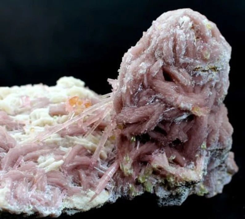 1193 g Large Undamaged Pink Tourmaline Crystal Cluster with Lepidolite & Albite