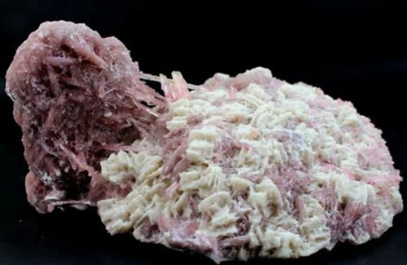 1193 g Large Undamaged Pink Tourmaline Crystal Cluster with Lepidolite & Albite