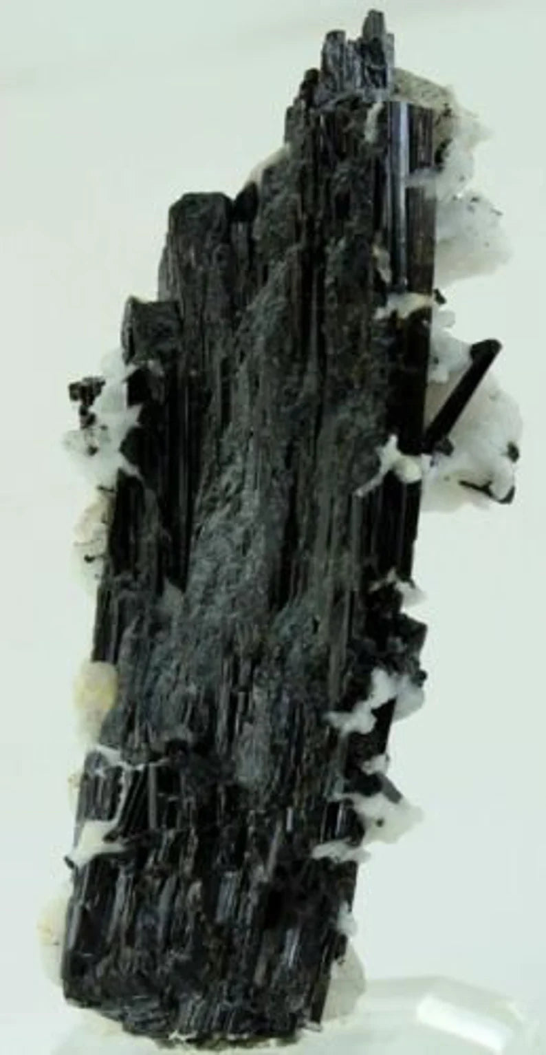 95 g Terminated Apatite with Albite on Schorl Tourmaline Crystal Cluster – Skardu (128 × 51 × 17 mm)