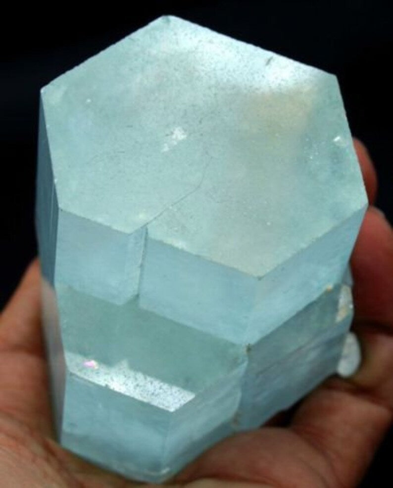 390 Gm Undamaged & Terminated Natural Gemmy Sky Blue Stepped Aquamarine Crystal – Nagar Origin