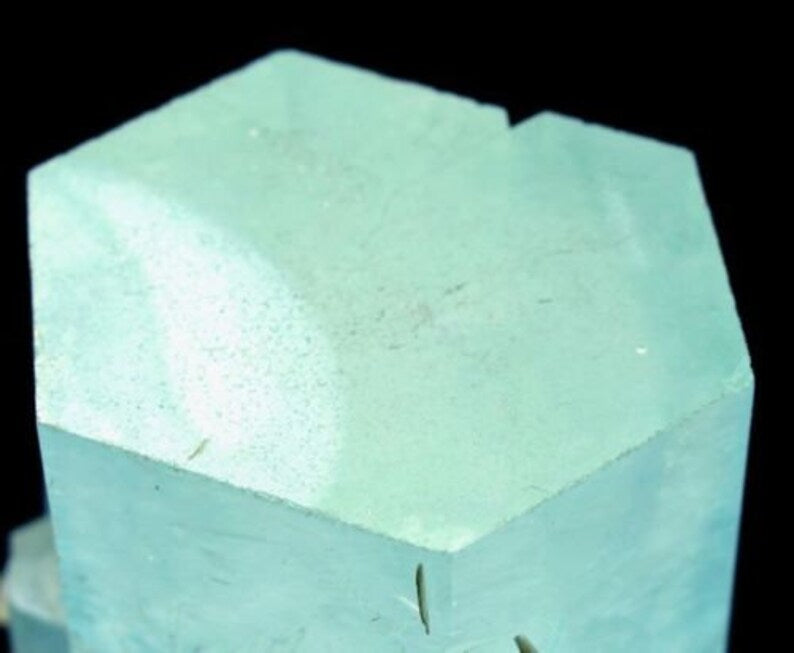 390 Gm Undamaged & Terminated Natural Gemmy Sky Blue Stepped Aquamarine Crystal – Nagar Origin