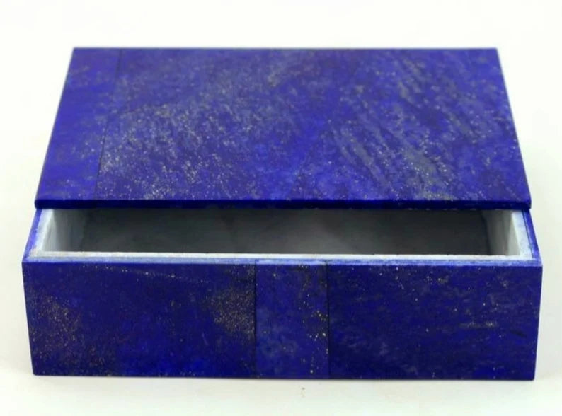 Handmade Royal Blue Lapis Lazuli Jewellery Box – Afghanistan