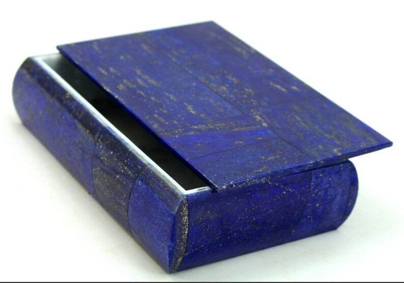 Handmade Royal Blue Lapis Lazuli Jewellery Box – Afghanistan