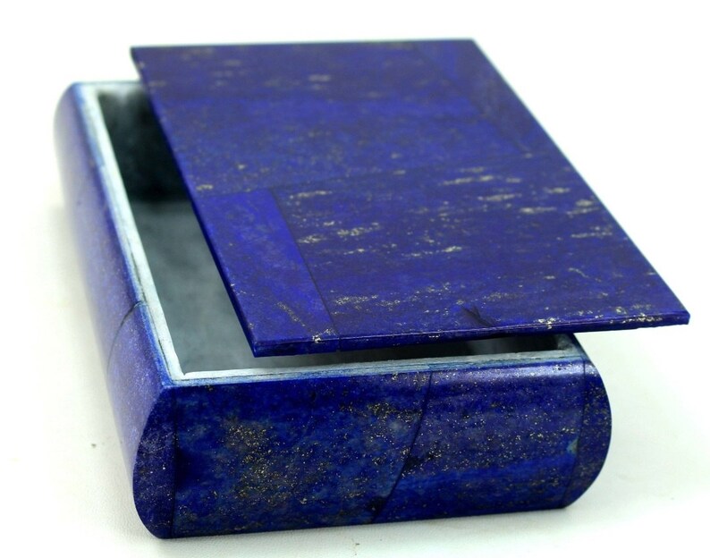 Handmade Royal Blue Lapis Lazuli Jewellery Box – Afghanistan