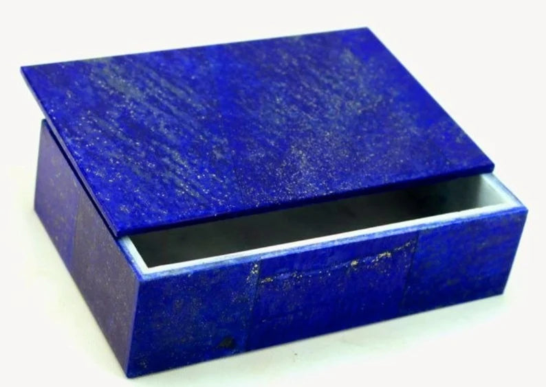 Handmade Royal Blue Lapis Lazuli Jewellery Box – Afghanistan