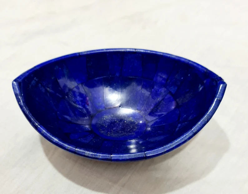 Handmade Royal Blue Lapis Lazuli with Jade Bowl – Afghanistan