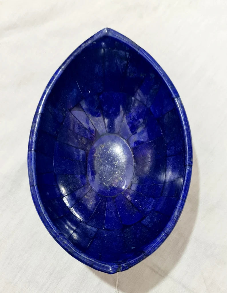 Handmade Royal Blue Lapis Lazuli with Jade Bowl – Afghanistan