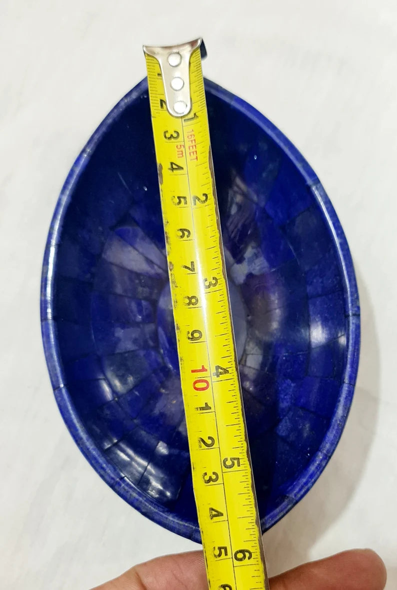 Handmade Royal Blue Lapis Lazuli with Jade Bowl – Afghanistan