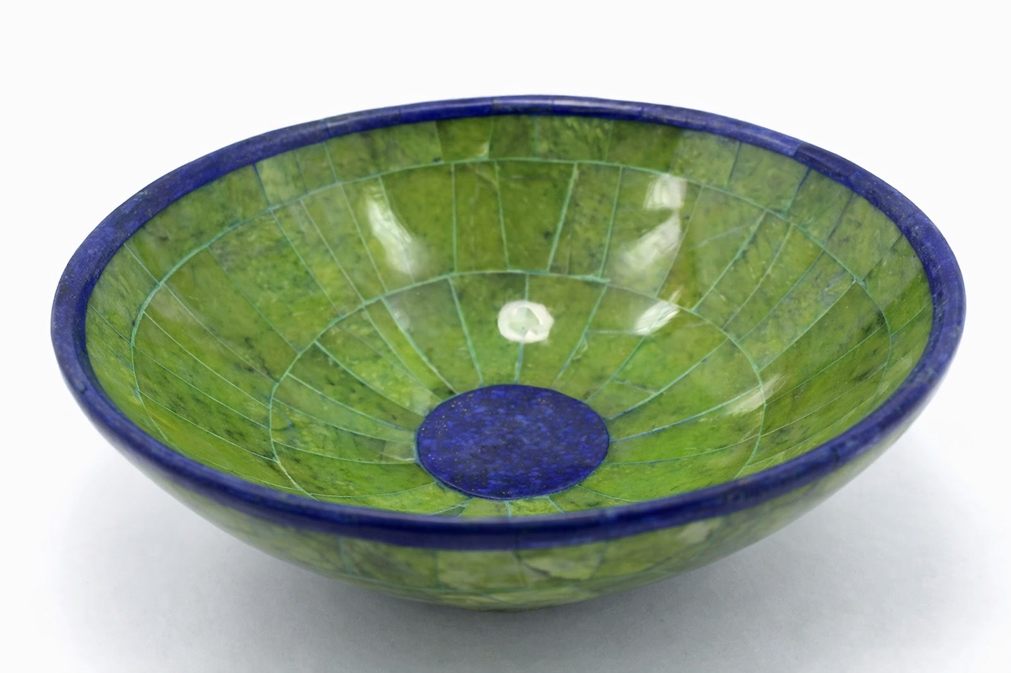 Handmade Royal Blue Lapis Lazuli with Jade Bowl – Afghanistan